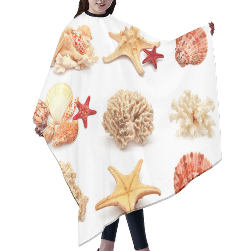 Personality  Sea Stars, Shells And Coral Hair Cutting Cape