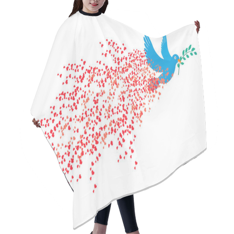 Personality  Peace Dove Hair Cutting Cape