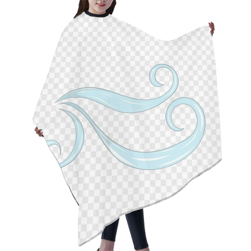 Personality  Wind icon, cartoon style hair cutting cape