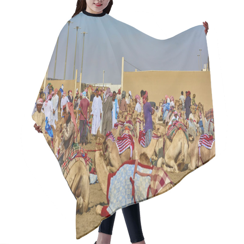 Personality  Traditional Camel Dromadery Race Ash-Shahaniyah Qatar Hair Cutting Cape