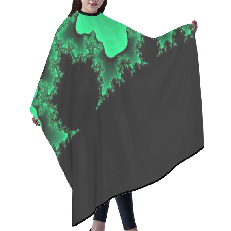 Personality  Spring Green Fractal Background Hair Cutting Cape