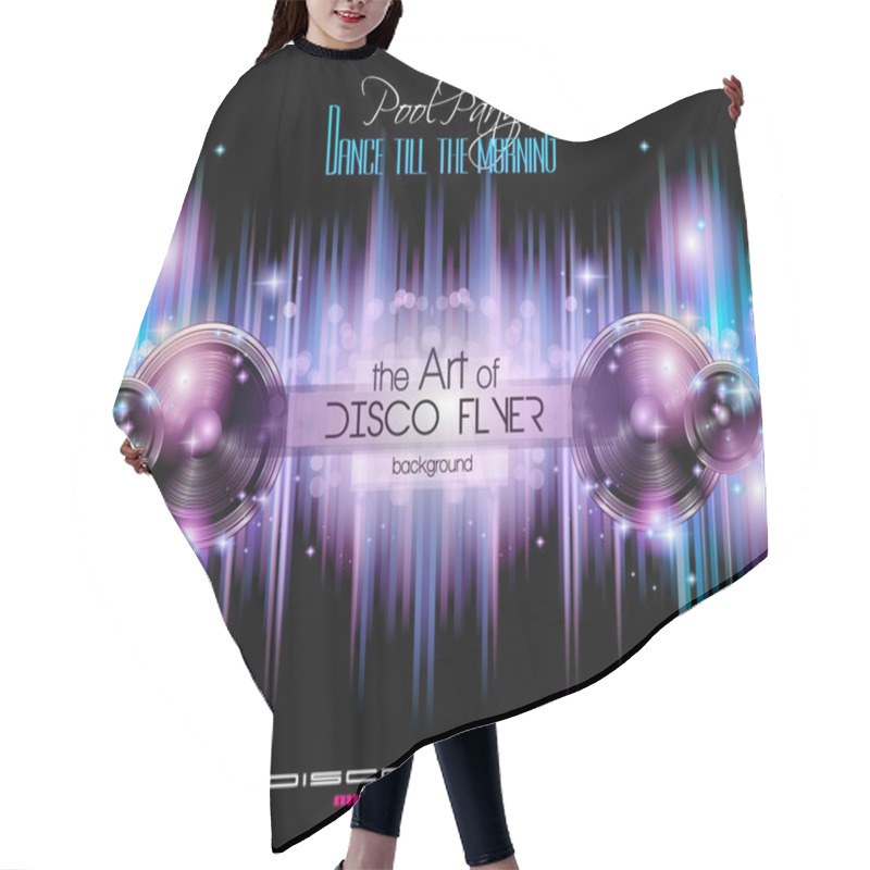 Personality  Disco Club Flyer Template Hair Cutting Cape