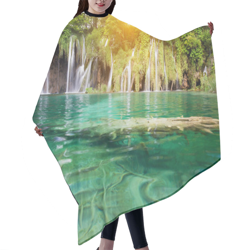 Personality  Beautiful Summer Forest Waterfall Hair Cutting Cape