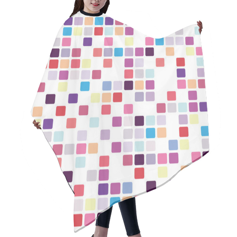 Personality  Retro Mosaic On White Background Hair Cutting Cape