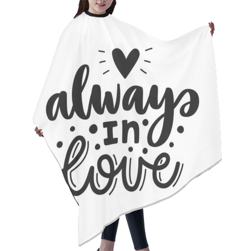 Personality  Vector Typography Romantic Poster Hair Cutting Cape