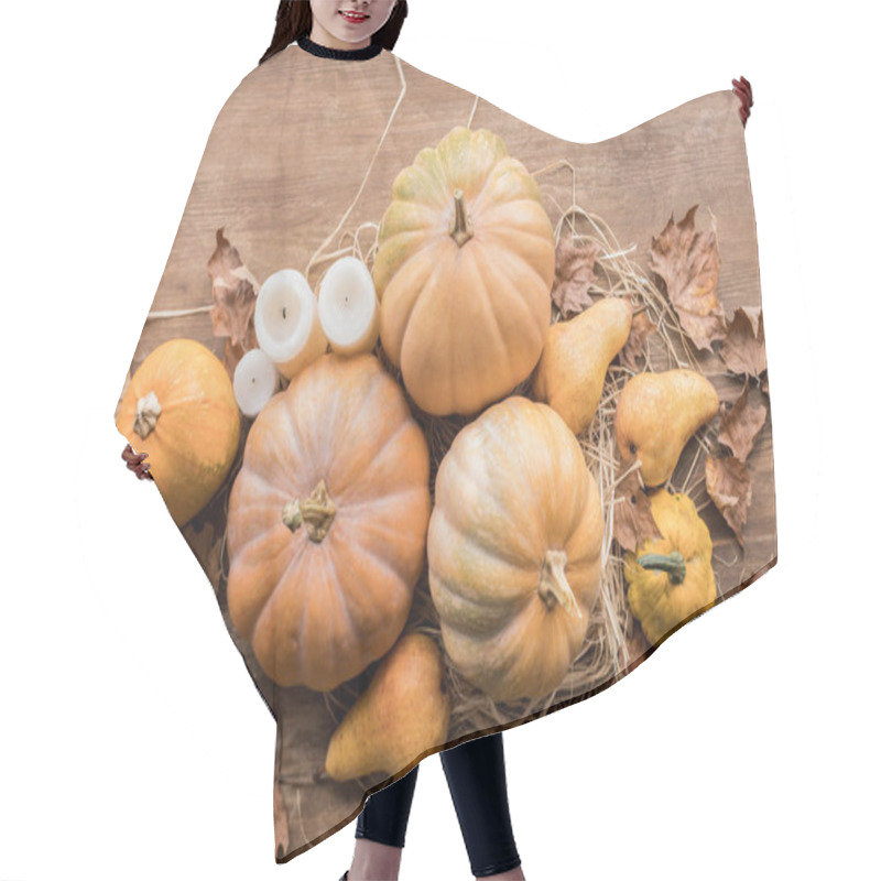 Personality  Autumn Harvest And Candles Hair Cutting Cape