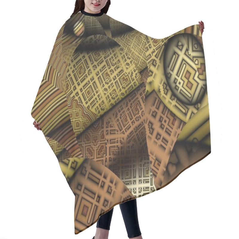 Personality  Abstract Fractal Background. Hair Cutting Cape