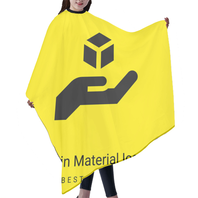 Personality  3d Modeling Minimal Bright Yellow Material Icon Hair Cutting Cape