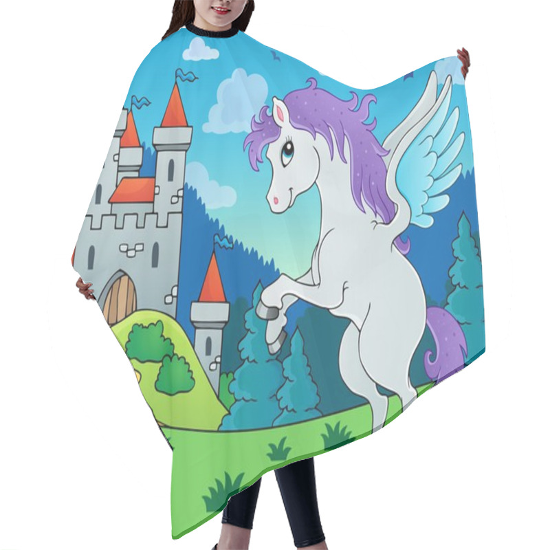 Personality  Fairy Tale Pegasus Theme Image 3 Hair Cutting Cape