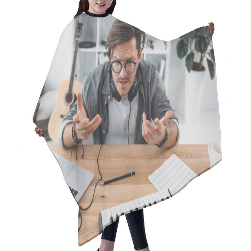 Personality  Angry Young Musician Hair Cutting Cape