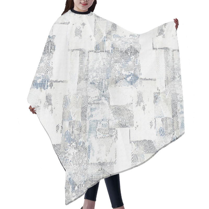 Personality  High-definition Geometry Texture Repeat Pattern On A Creative Texture Surface Hair Cutting Cape