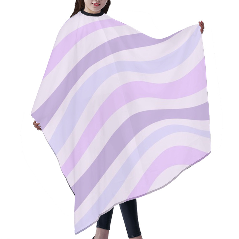 Personality  Abstract Purple Blue Groovy Stripe Liquid Swirl Pattern Hair Cutting Cape