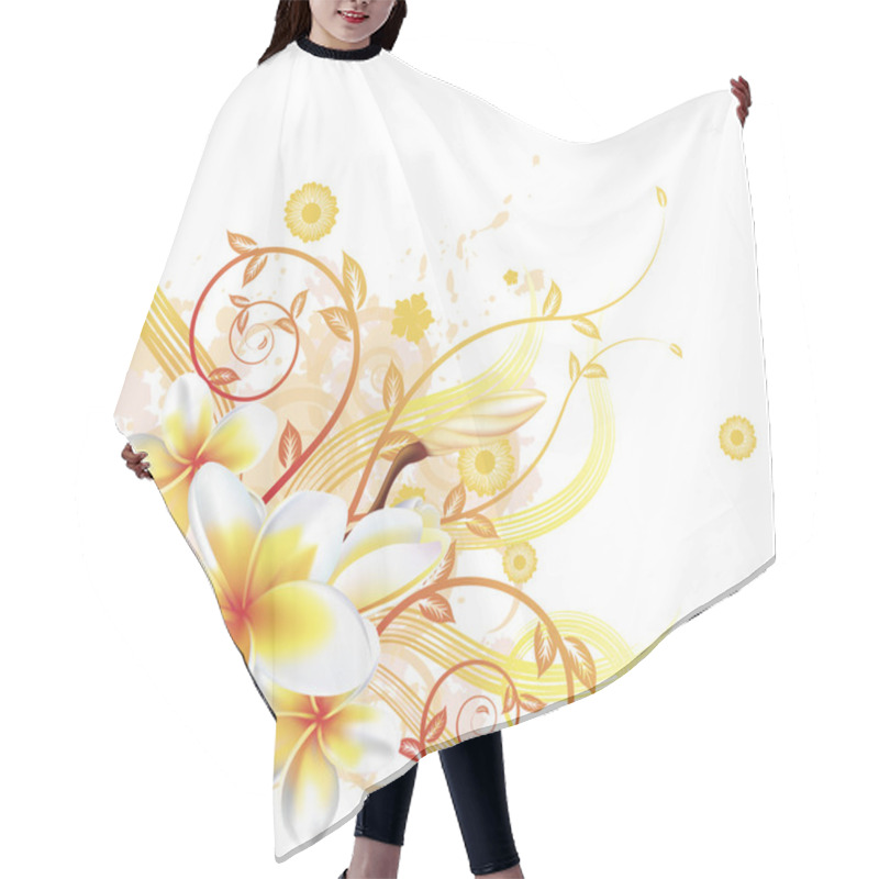 Personality  Cool Floral Background Hair Cutting Cape