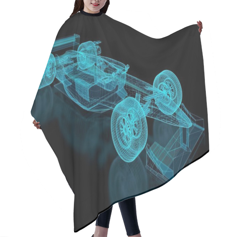 Personality  Formula One Mesh Hair Cutting Cape