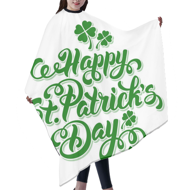 Personality  Saint Patricks Day Calligraphic Design Hair Cutting Cape