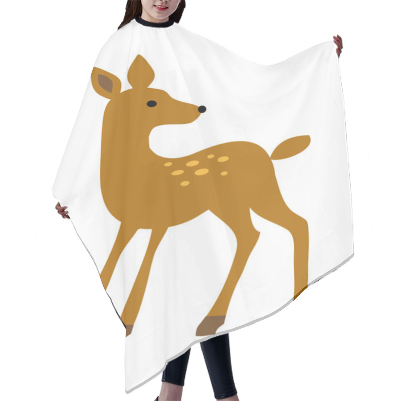 Personality  Deer Isolated On A White Background.  Hair Cutting Cape