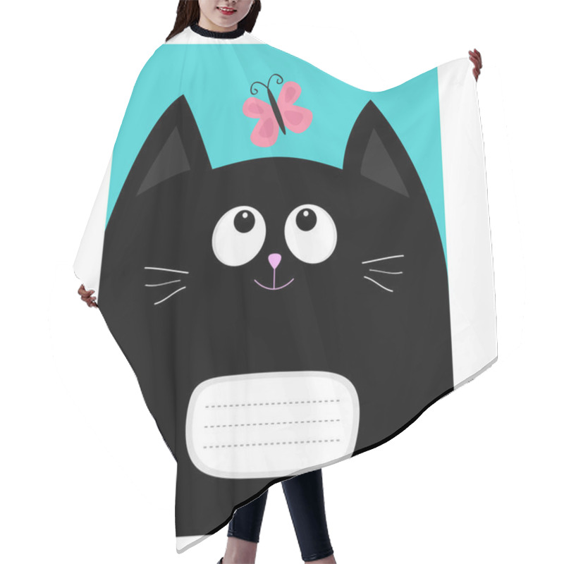 Personality  Black Cat And Butterfly Hair Cutting Cape