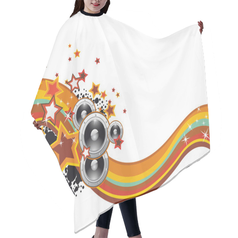 Personality  Music Event Background Hair Cutting Cape