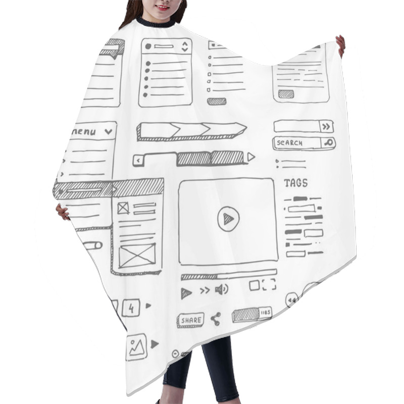 Personality  Web Page Template Hair Cutting Cape