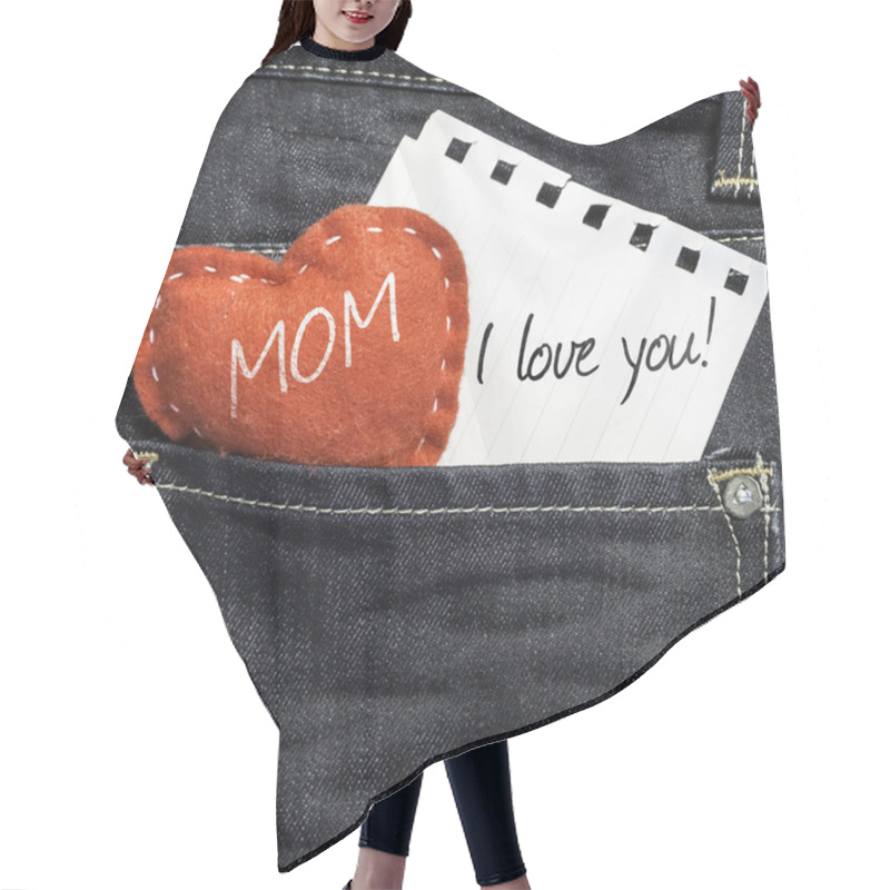 Personality  Mom I Love You! Written On A Peace Of Paper Hair Cutting Cape