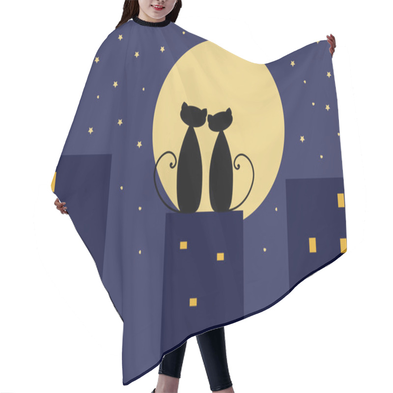 Personality  Love Cats Hair Cutting Cape