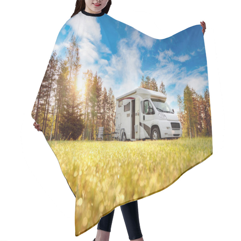 Personality  Family Vacation Travel RV, Holiday Trip In Motorhome Hair Cutting Cape