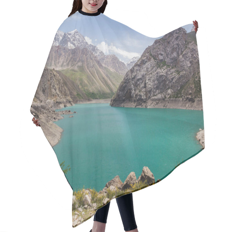 Personality  Marguzor Lake In Haft Kul In Fann Mountains, Tajikistan Hair Cutting Cape