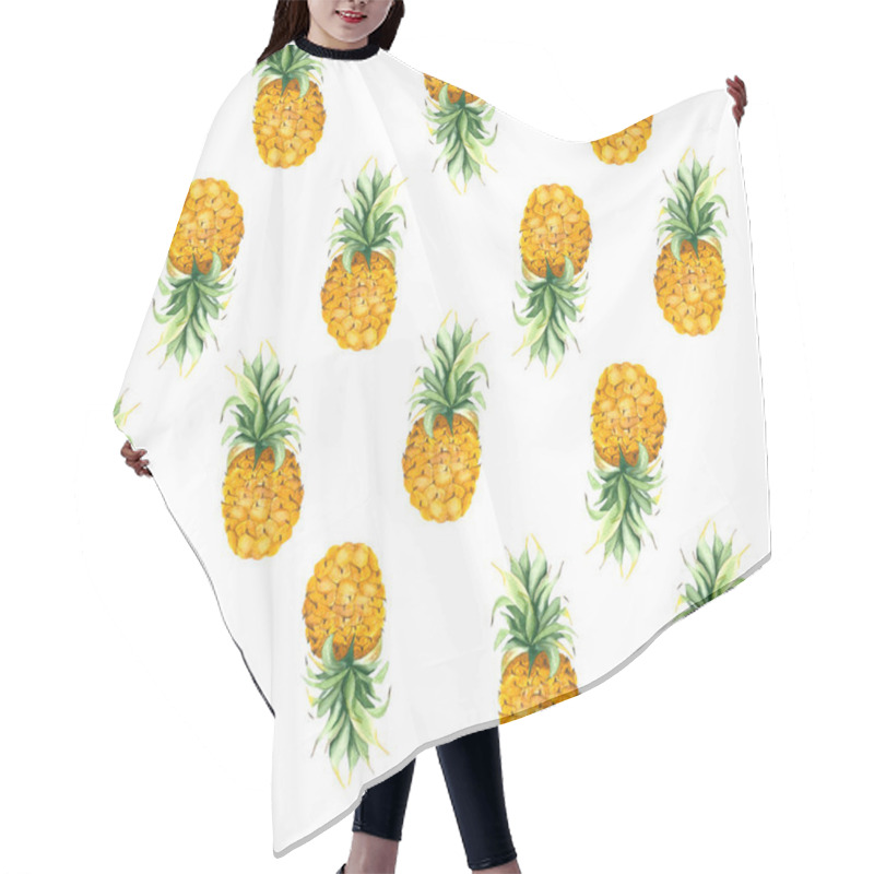 Personality  Pattern Of Pineapples With Leaves Hair Cutting Cape