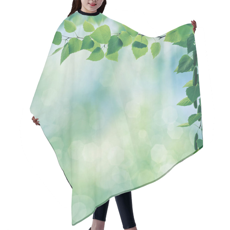 Personality  Green Summer Leaves Hair Cutting Cape