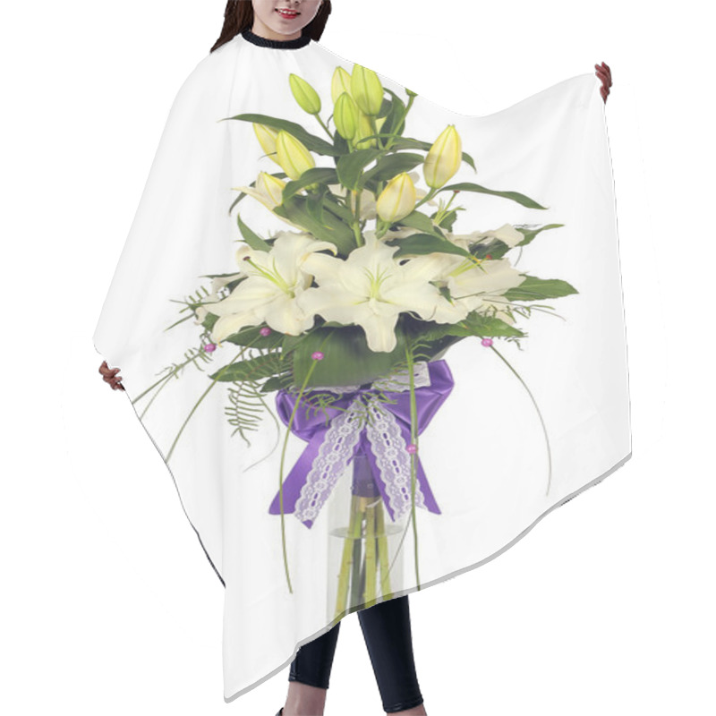 Personality  Colourfull Floral Arrangement Hair Cutting Cape