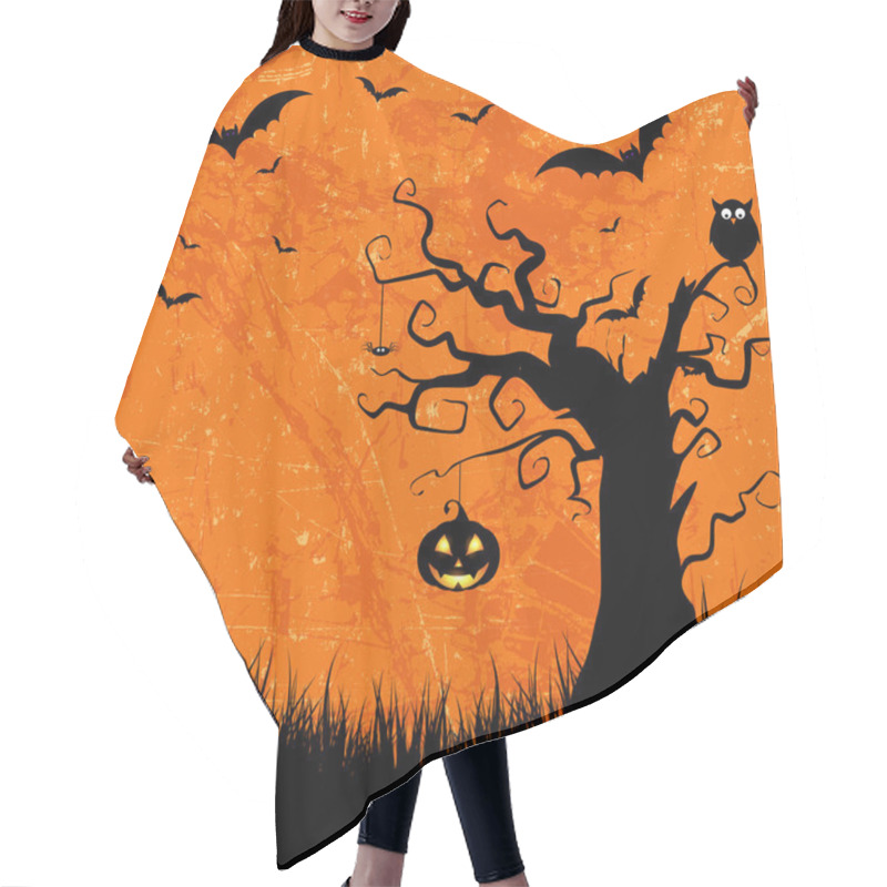 Personality  Grunge Halloween Background  Hair Cutting Cape