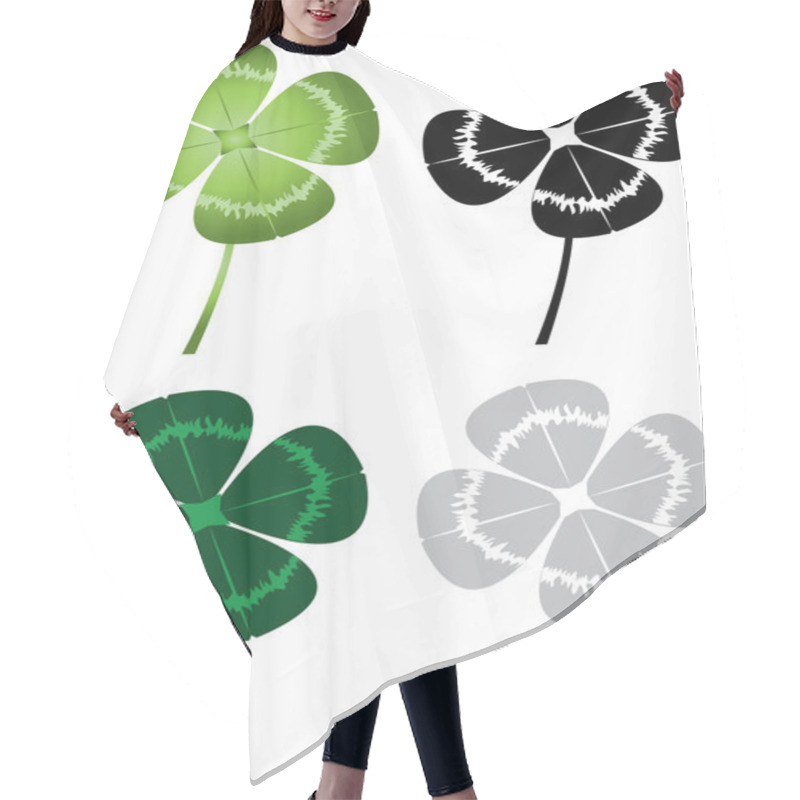 Personality  Vector 4 Leaf Clover Hair Cutting Cape