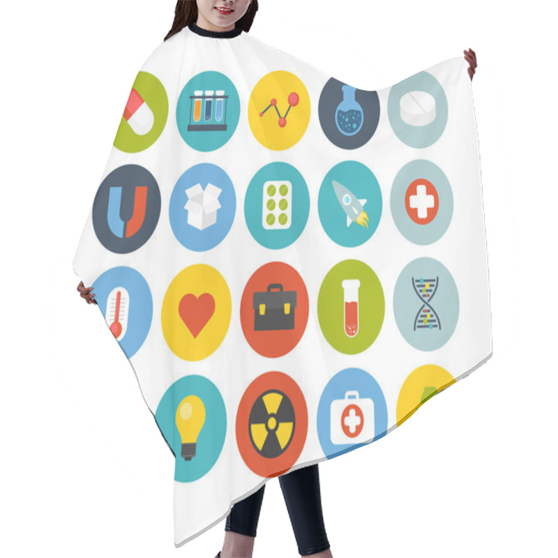 Personality  Science And Medicine Icons Hair Cutting Cape