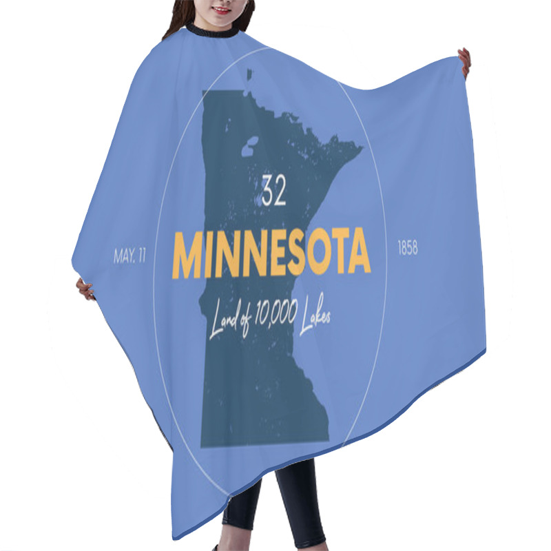 Personality  32 Of 50 States Of The United States With A Name, Nickname, And  Hair Cutting Cape