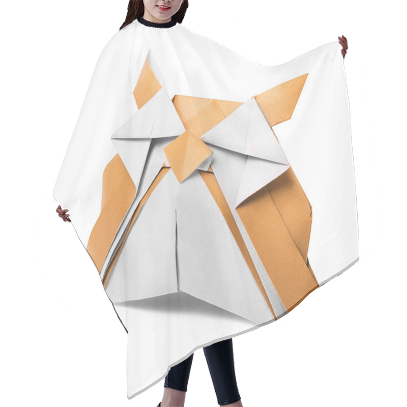 Personality  Origami Old Paper Owl  Hair Cutting Cape