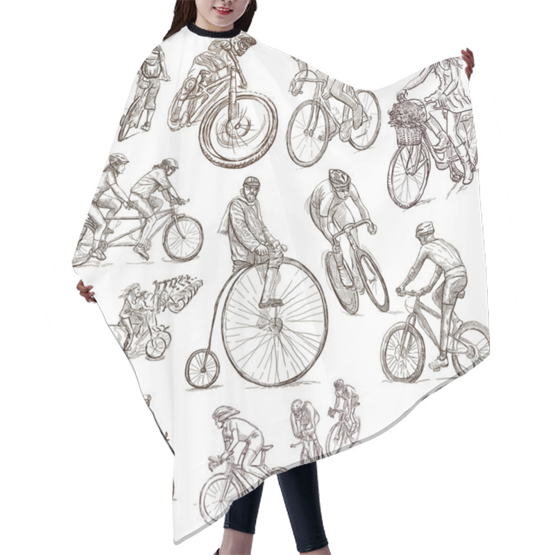 Personality  Cycling - Freehand Sketches, Collection Hair Cutting Cape