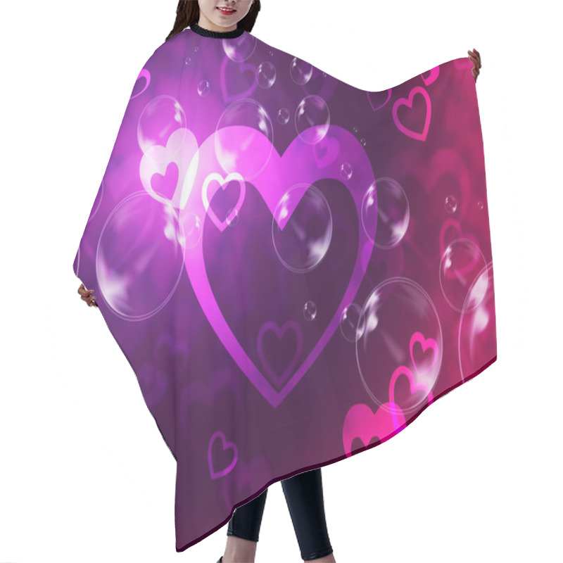 Personality  Hearts Background Shows Romantic Relationship And Marriag Hair Cutting Cape