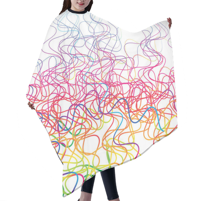 Personality  Wavy Lines Abstract Background Hair Cutting Cape