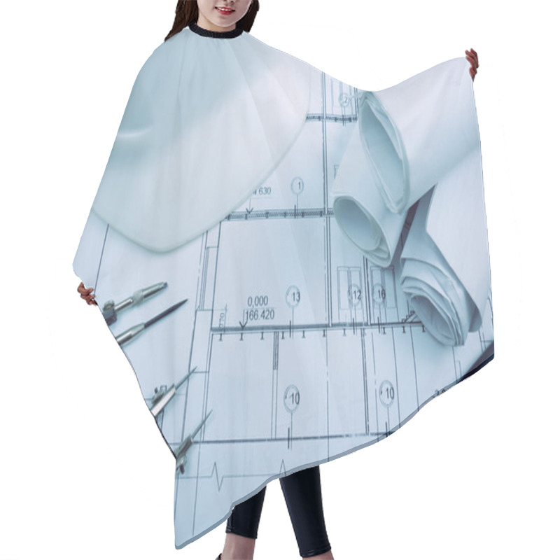 Personality  Architectural Blueprints, Blueprint Rolls, Compass Divider, Calc Hair Cutting Cape