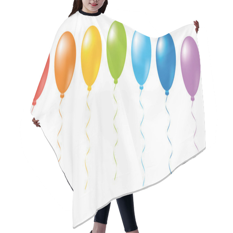 Personality  Balloons Rainbow Vector Hair Cutting Cape