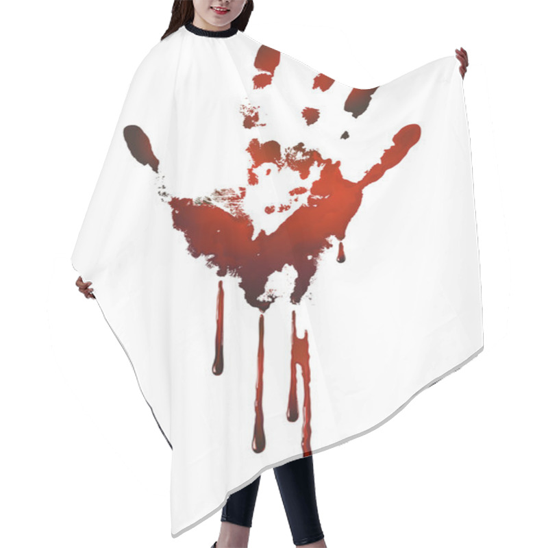 Personality  Bloody Handle Print Hair Cutting Cape