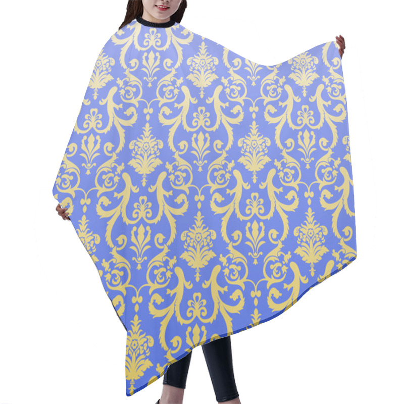 Personality  Seamless Background Blue Hair Cutting Cape