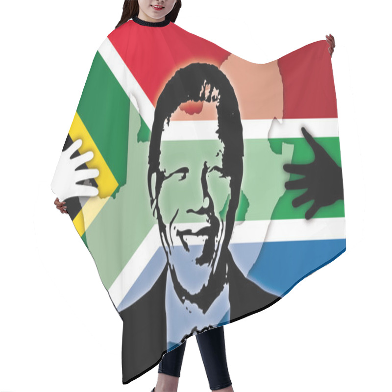 Personality  Mandela South Africa Symbol And Flag Hair Cutting Cape