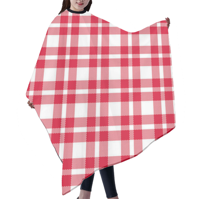 Personality  Checkered Seamless Pattern Hair Cutting Cape