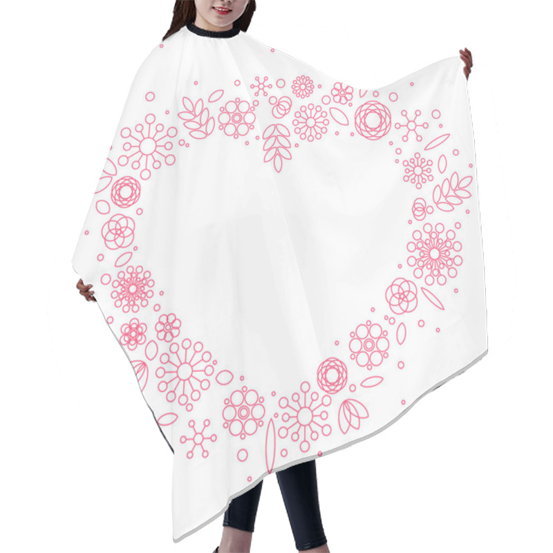 Personality  Minimalist Floral Background Heart Frame Hair Cutting Cape