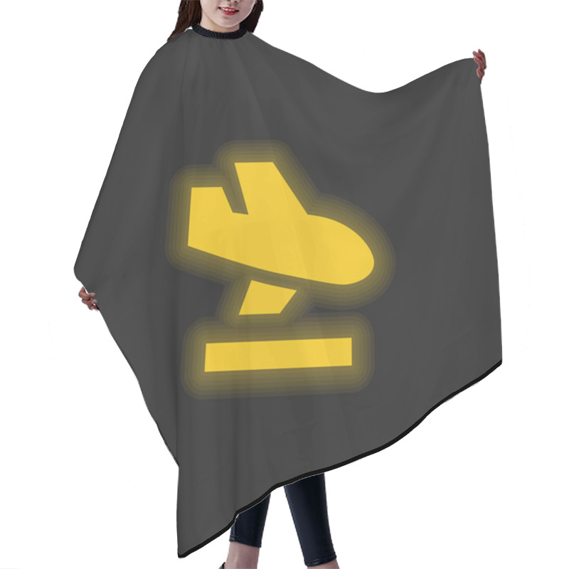 Personality  Arrivals Yellow Glowing Neon Icon Hair Cutting Cape