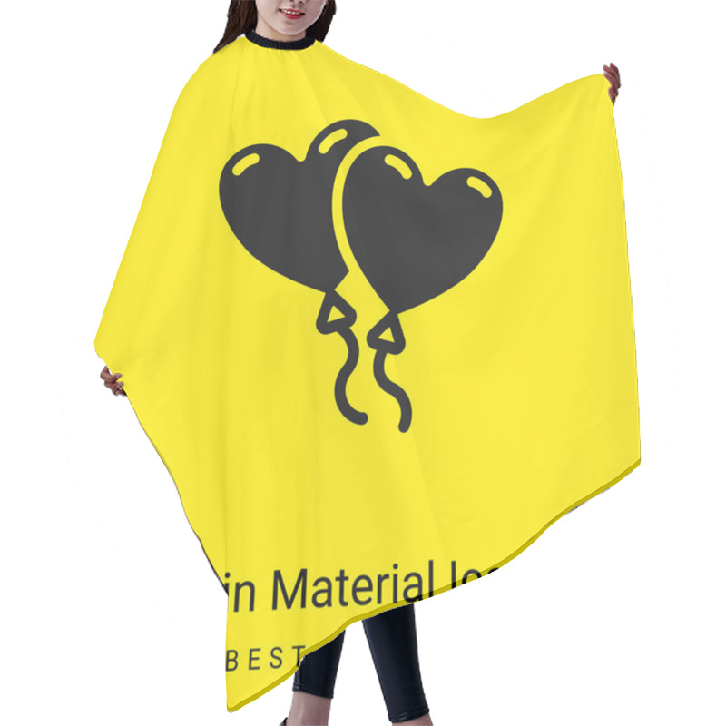 Personality  Balloons Minimal Bright Yellow Material Icon Hair Cutting Cape