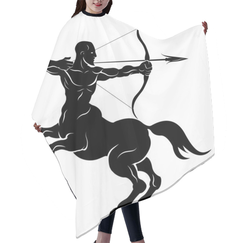 Personality  Stylised Centaur Archer Illustration Hair Cutting Cape