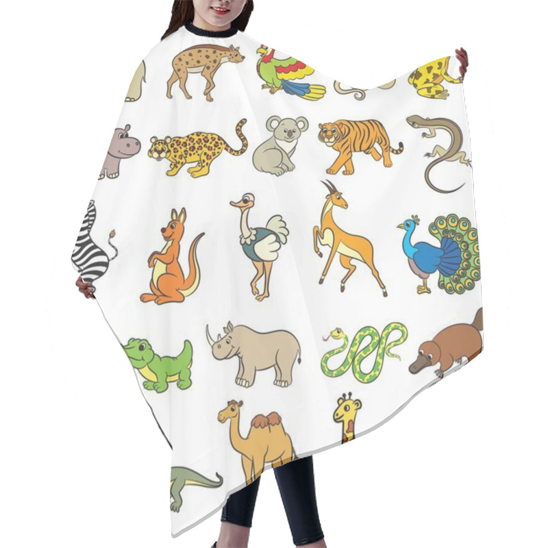 Personality  Cute Zoo Animals Collection Hair Cutting Cape