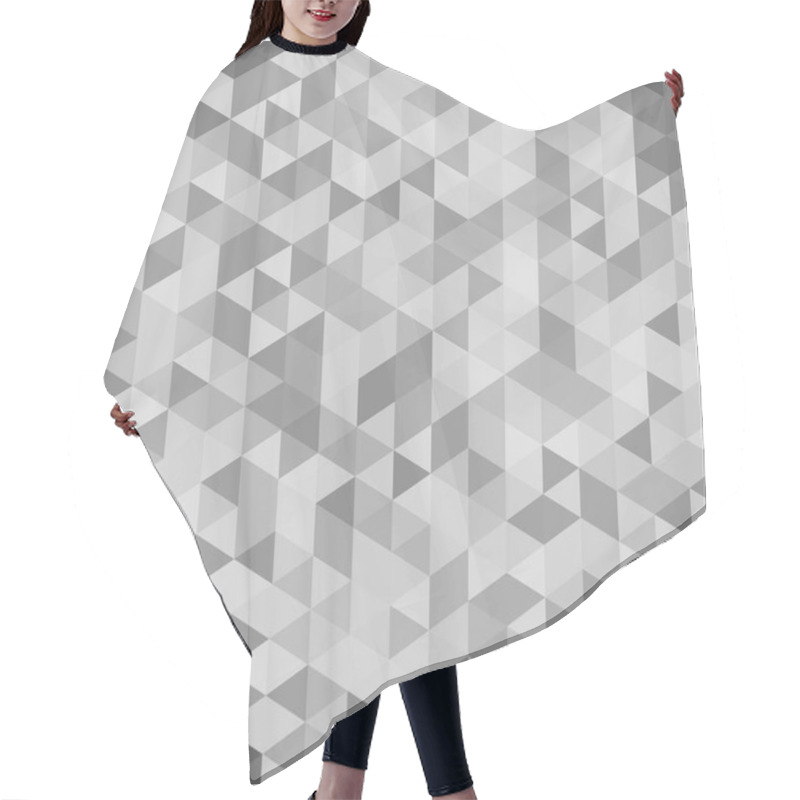 Personality  3D Abstract Geometric White And Gray Triangle Isometric View Background And Texture, Vector Illustration Hair Cutting Cape